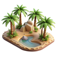 extraordinary modern Desert Oasis Palm Trees Lush Foliage Isolated high resolution png