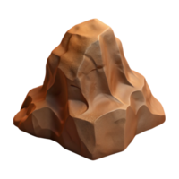 impressive artistic Desert Rock Formation Silhouette Isolated on Transparent Background high quality png