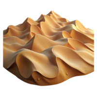 magnificent minimalist Desert Sand Dunes Windswept Texture Isolated on Transparent Background high resolution png