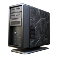 magnificent artistic Desktop Computer Tower Black Case Transparent Background premium png