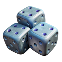 magnificent artistic Dice Three Dice Showing Different Numbers Isolated Element 4K png