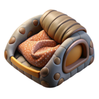 stunning artistic Dog Bed with Blanket Cutout high resolution png