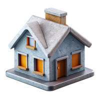dramatic rustic D Printed House with Modern Design Cutout authentic png