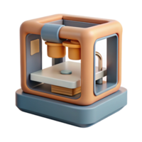 extraordinary creative D Printer Creating Object White Background Transparent high quality png