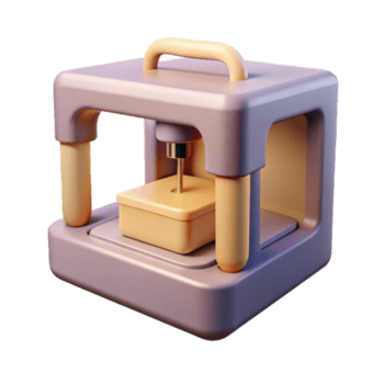 meraviglioso astratto d stampante stampa un oggetto isolato elemento alto risoluzione png
