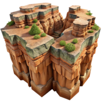 stunning vintage Drone Capture of Canyon with Steep Cliffs Isolated original png