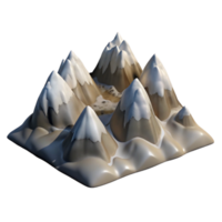 wonderful rustic Drone Image of Mountain Range with Snow Caps Transparent Background authentic png