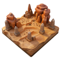 impressive rustic Drone Image of Desert Landscape with Rock Formations Transparent Background genuine png