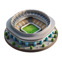 dramatic abstract Drone Photograph of Stadium with Crowds Transparent Background high quality png