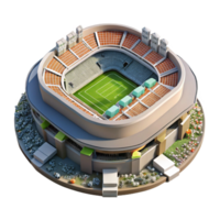 beautiful modern Drone Photograph of Stadium with Crowds Transparent Background authentic png