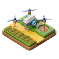 elegant traditional Drone View of Agricultural Fields with Irrigation System Transparent Background professional png