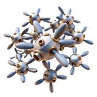 wonderful creative Drone Swarm Forming Pattern in Sky Isolated Element high resolution png
