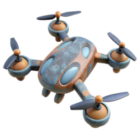 impressive modern Drone with Four Rotors Angled View Transparent Element high resolution png
