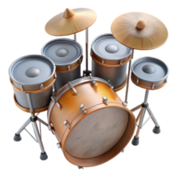 impressive abstract Drum Set with Cymbals Top View Isolated high resolution png