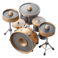 vibrant abstract Drum Set with Cymbals Top View Isolated high quality png