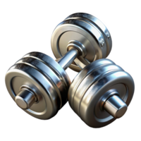 magnificent abstract Dumbbells Chrome Finish with Transparent Background original png