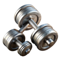 stunning artistic Dumbbells Chrome Finish Top Angle Cutout high resolution png