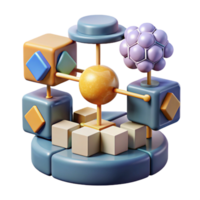 vibrant artistic Dynamic Ai Network with Data Flow Cutout professional png