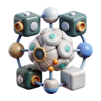wonderful artistic Dynamic Ai Network with Data Flow Cutout detailed png