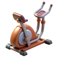 vibrant abstract Elliptical Trainer Compact Design Transparent Background detailed png