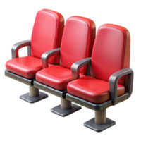 vibrant traditional Empty Auditorium Seats with Red Upholstery Transparent professional png