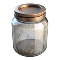 magnificent vintage Empty Glass Jar with Lid Transparent Background authentic png