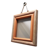 serene rustic Empty Picture Frame Hanging on Wall Isolated exclusive png