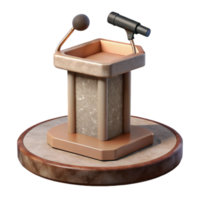 dramatic abstract Empty Podium with Microphone Stand Cutout genuine png