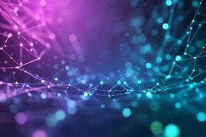 Abstract background with connected dots and lines photo