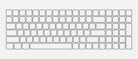 Computer keyboard button layout template for graphic use. Modern computer keyboard. illustration.. vector