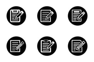 Flat Style Editing Tool Outline Silhouette Icons vector