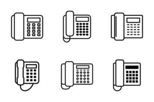 Telecommunication device isolated flat design icon pack vector