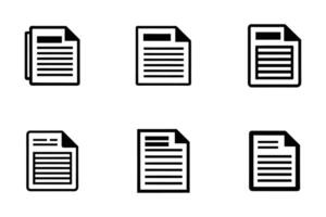 Work File Minimal Line Art Isolated Icons vector