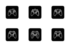 Gaming retro and modern console icon bundle vector