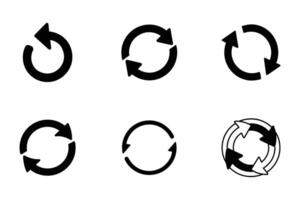 Process Update Minimal Line Art Isolated Icons vector
