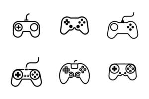 Gaming flat illustration set with console and controllers vector
