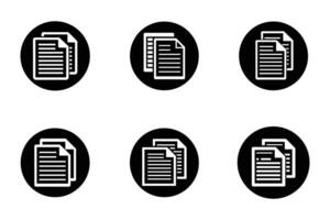 Copy silhouette isolated in flat design icon collection vector