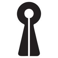 Unique Keyhole Silhouette Design Illustration Security and Access Symbol vector
