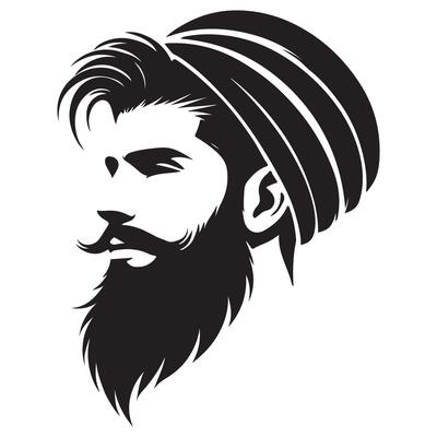 Sophisticated Bearded Man Image for Barber Shop and Style Businesses