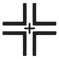 Target Reticle Symbol Illustration for Precision Shooting Focus vector