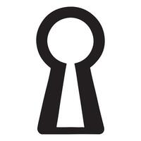 Simple Keyhole Silhouette Illustration for Secure Entry and Access vector