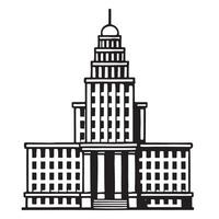 Detailed Building Silhouette Illustration for Architecture and Cityscape Concepts vector