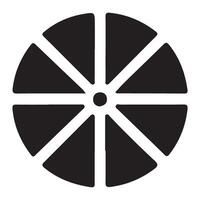 Segmented Circle Design Black and White Graphic Illustration vector