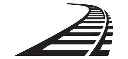 Curved Railroad Illustration Image for Transportation Design vector