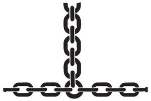 Short Length Chains Intersecting Graphic for Industrial Projects vector
