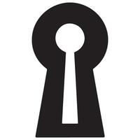 Elegant Keyhole Silhouette Symbol Secure Access and Confidentiality Concept vector