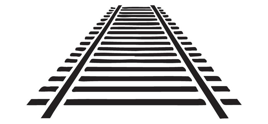 Perspective View of Railway Tracks Illustration Image Resource