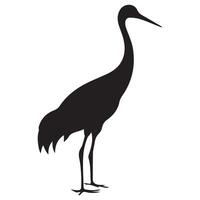 Sophisticated Crane Silhouette Illustration for Creative Design Projects vector