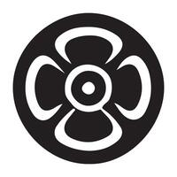 Film Reel Silhouette with Four Openings Art for Movies vector