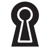 Classic Keyhole Silhouette Icon for Secure Access and Privacy Designs vector